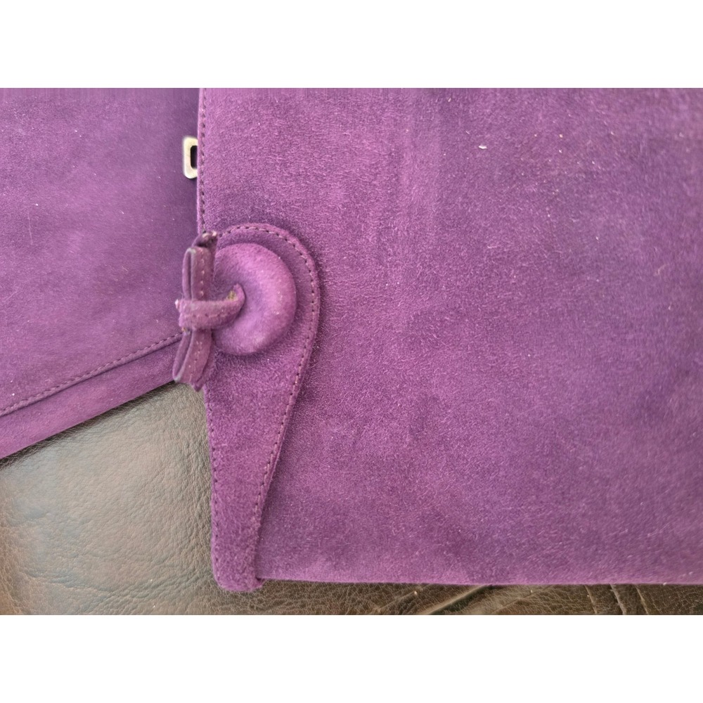 PRADA Y2K Kitten Heel Purple Suede  Knee High Pointed Toe Boots sz 39 US 8.5 - Picture 15 of 16